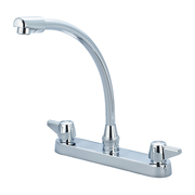 Central Brass Two Handle Cast Brass Kitchen Faucet, NPSM, Standard, Polished Chrome, Flow Rate (GPM): 1.5 80122-A07